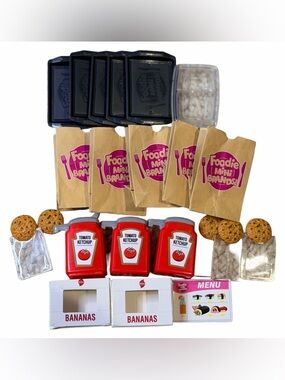 ZURU Mini Brands | Foodie Accessories Bundle | Ketchup Bags Cookies Lot